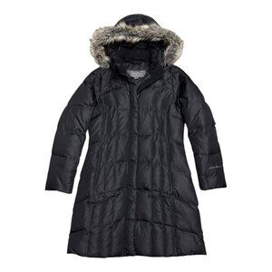 EDDIE BAUER Down Fill Faux Fur Winter Puffer Parka Jacket Coat Womens Small